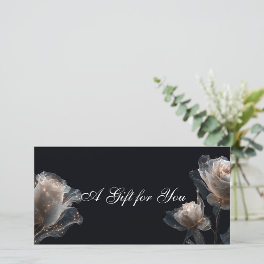 Elegant modern professioneel cadeaubon (Staand voorkant)