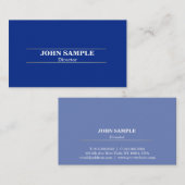 Elegant modern professioneel design blauw goud visitekaartje (Voorkant / Achterkant)
