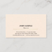 Elegant modern professioneel design grijs goud visitekaartje (Achterkant)