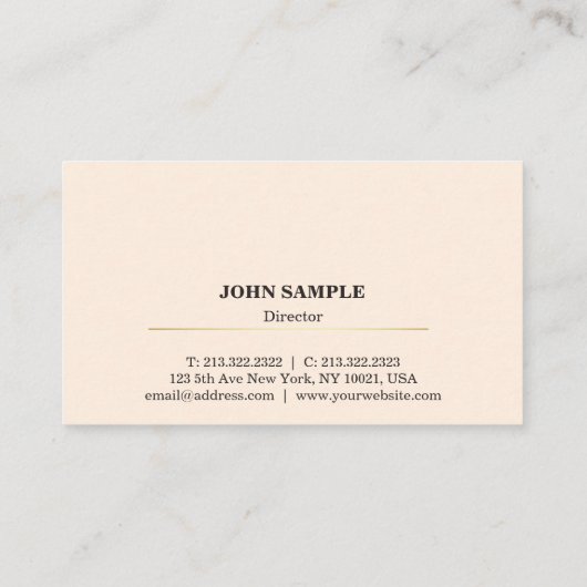 Elegant modern professioneel design grijs goud visitekaartje (Achterkant)