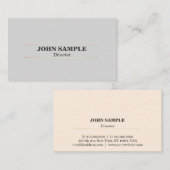 Elegant modern professioneel design grijs goud visitekaartje (Voorkant / Achterkant)