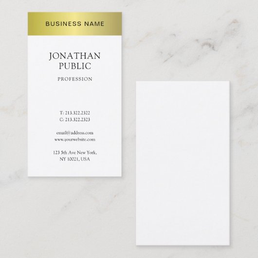 Elegant modern, professioneel design, schone plaat visitekaartje (Voorkant / Achterkant)