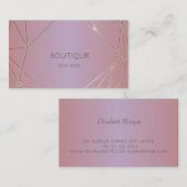 Elegant modern professioneel geometrisch, glanzend visitekaartje (Voorkant / Achterkant)