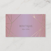 Elegant modern professioneel geometrisch, glanzend visitekaartje (Voorkant)