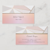 Elegant modern professioneel geometrisch visitekaartje (Voorkant / Achterkant)