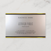 Elegant modern professioneel glamour Unieke plaat Visitekaartje (Achterkant)