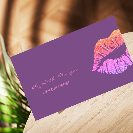 Elegant modern professioneel, glitter Lips Visitekaartje
