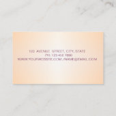 Elegant modern professioneel glitterijlazen visitekaartje (Achterkant)