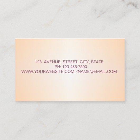 Elegant modern professioneel glitterijlazen visitekaartje (Achterkant)