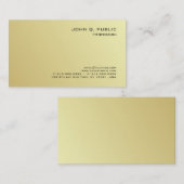 Elegant, modern, professioneel gouddesign luxe visitekaartje (Voorkant / Achterkant)
