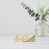 Elegant Modern Professioneel Gouden Marmer Mini Visitekaartje (Staand voorkant)