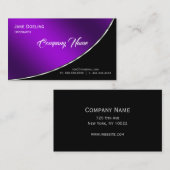 Elegant modern, professioneel, helder Paars Visitekaartje (Voorkant / Achterkant)