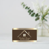 Elegant modern professioneel huis Roof Real Estate Visitekaartje (Staand voorkant)