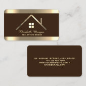 Elegant modern professioneel huis Roof Real Estate Visitekaartje (Voorkant / Achterkant)