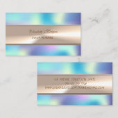 Elegant modern professioneel kleurrijk holografisc visitekaartje (Voorkant / Achterkant)