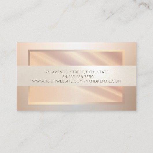 Elegant modern professioneel Lijst, Glitter Lotus Visitekaartje (Achterkant)