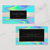 Elegant modern professioneel Lijst holografisch Visitekaartje (Voorkant / Achterkant)