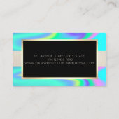 Elegant modern professioneel Lijst holografisch Visitekaartje (Achterkant)