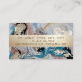 Elegant modern professioneel marmer, Gold Lijst Visitekaartje (Achterkant)