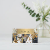 Elegant Modern, Professioneel Marmeren Goud Geomet Kortingskaartje (Staand voorkant)