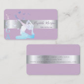 Elegant modern professioneel meisje Silhouette Yog Visitekaartje (Voorkant / Achterkant)