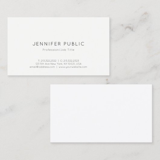 Elegant modern, professioneel minimalistisch gestr visitekaartje (Voorkant / Achterkant)