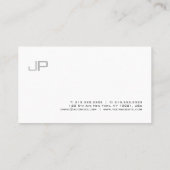 Elegant modern professioneel monogram afbeelding visitekaartje (Achterkant)