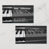 Elegant, modern, professioneel, pianoleraar visitekaartje (Voorkant / Achterkant)