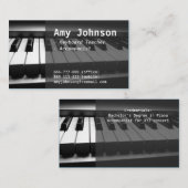 Elegant, modern, professioneel, pianoleraar visitekaartje (Voorkant / Achterkant)