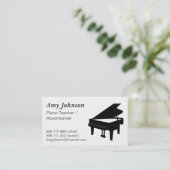 Elegant, modern, professioneel, pianoleraar visitekaartje (Staand voorkant)