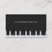 Elegant, modern, professioneel, pianoleraar visitekaartje (Achterkant)