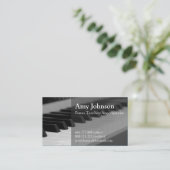 Elegant, modern, professioneel, pianoleraar visitekaartje (Staand voorkant)