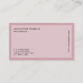 Elegant modern professioneel rendy design visitekaartje (Achterkant)