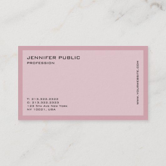 Elegant modern professioneel rendy design visitekaartje (Achterkant)