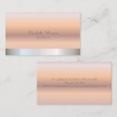 Elegant modern professioneel Roos Gold, zilver Visitekaartje (Voorkant / Achterkant)