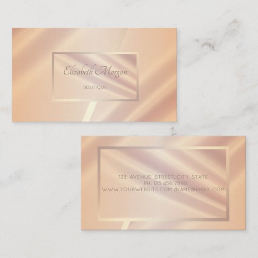 Elegant modern professioneel stijlvol Lijst Visitekaartje (Voorkant / Achterkant)