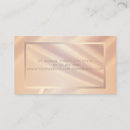 Elegant modern professioneel stijlvol Lijst Visitekaartje (Achterkant)