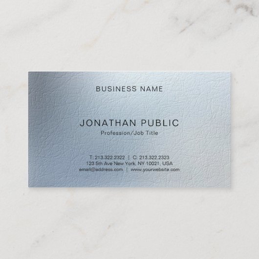 Elegant modern Professioneel textiel Kijk bovenaan Visitekaartje (Achterkant)