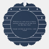 Elegant Modern Professioneel Vrolijk Kerstmis Scri Ornament Kaart (Achterkant)