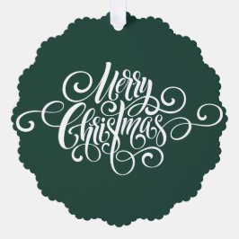 Elegant Modern Professioneel Vrolijk Kerstmis Scri Ornament Kaart