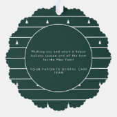 Elegant Modern Professioneel Vrolijk Kerstmis Scri Ornament Kaart (Achterkant)