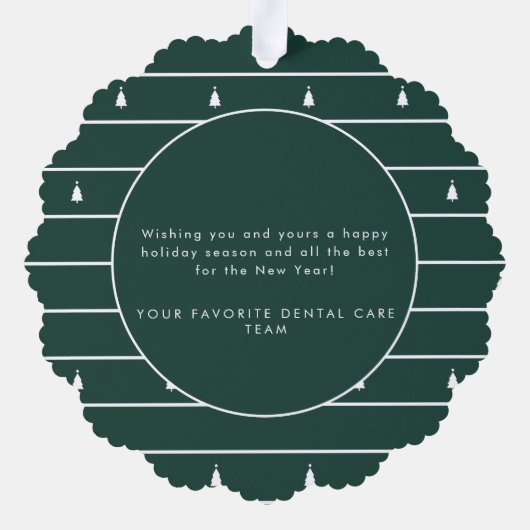 Elegant Modern Professioneel Vrolijk Kerstmis Scri Ornament Kaart (Achterkant)