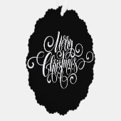 Elegant Modern Professioneel Vrolijk Kerstmis Scri Ornament Kaart (Rechts)