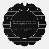 Elegant Modern Professioneel Vrolijk Kerstmis Scri Ornament Kaart (Achterkant)