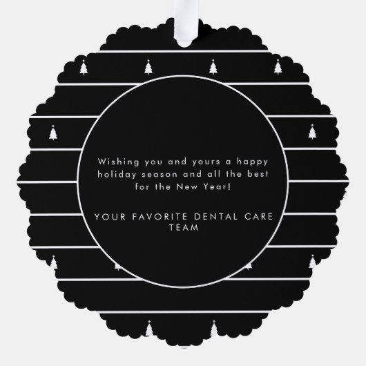 Elegant Modern Professioneel Vrolijk Kerstmis Scri Ornament Kaart (Achterkant)