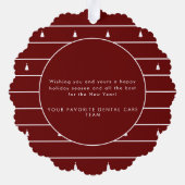 Elegant Modern Professioneel Vrolijk Kerstmis Scri Ornament Kaart (Achterkant)