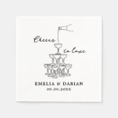 Elegant Modern Proost op Liefde Minimalistische Br Servet (Voorkant)