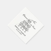 Elegant Modern Proost op Liefde Minimalistische Br Servet (Hoek)