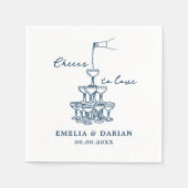 Elegant Modern Proost op Liefde Minimalistische Br Servet (Voorkant)