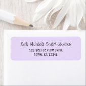 Elegant Modern Purple Casual Contemporary Script Etiket (Insitu)